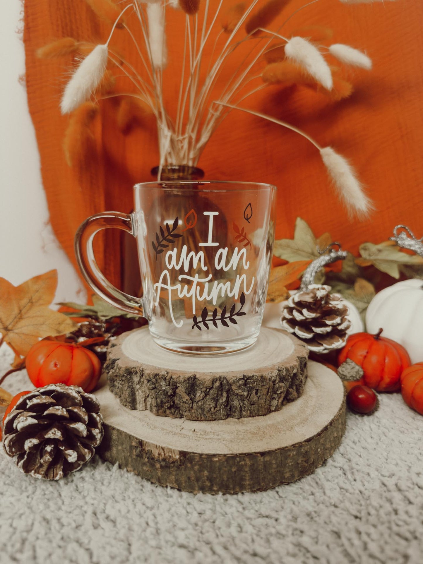 I Am An Autumn Glass Mug, Gilmore Girls Mug, Coffee Glass Mug