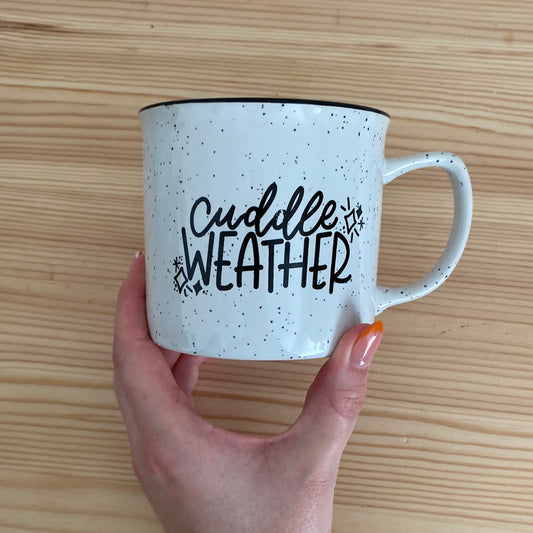 Cuddle Weather Large Camper Ceramic Speckled Mug