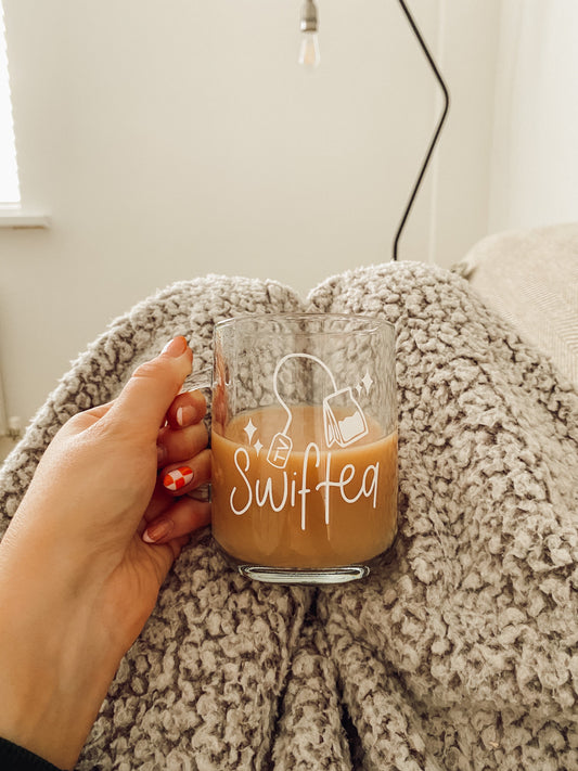 Swiftea Mug, Glass Mug, Swiftie, Taylor Swift, Coffee Mug