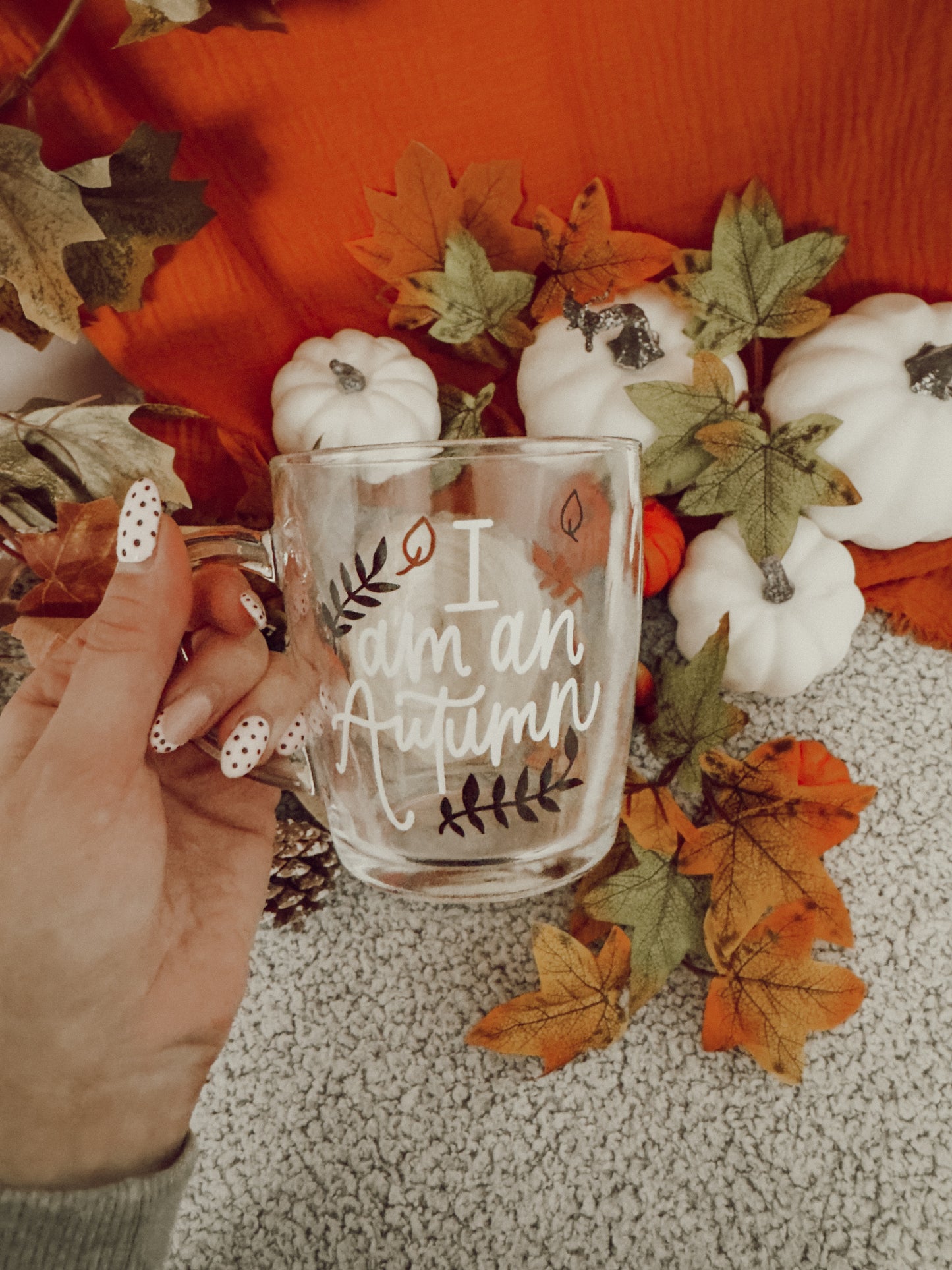 I Am An Autumn Glass Mug, Gilmore Girls Mug, Coffee Glass Mug