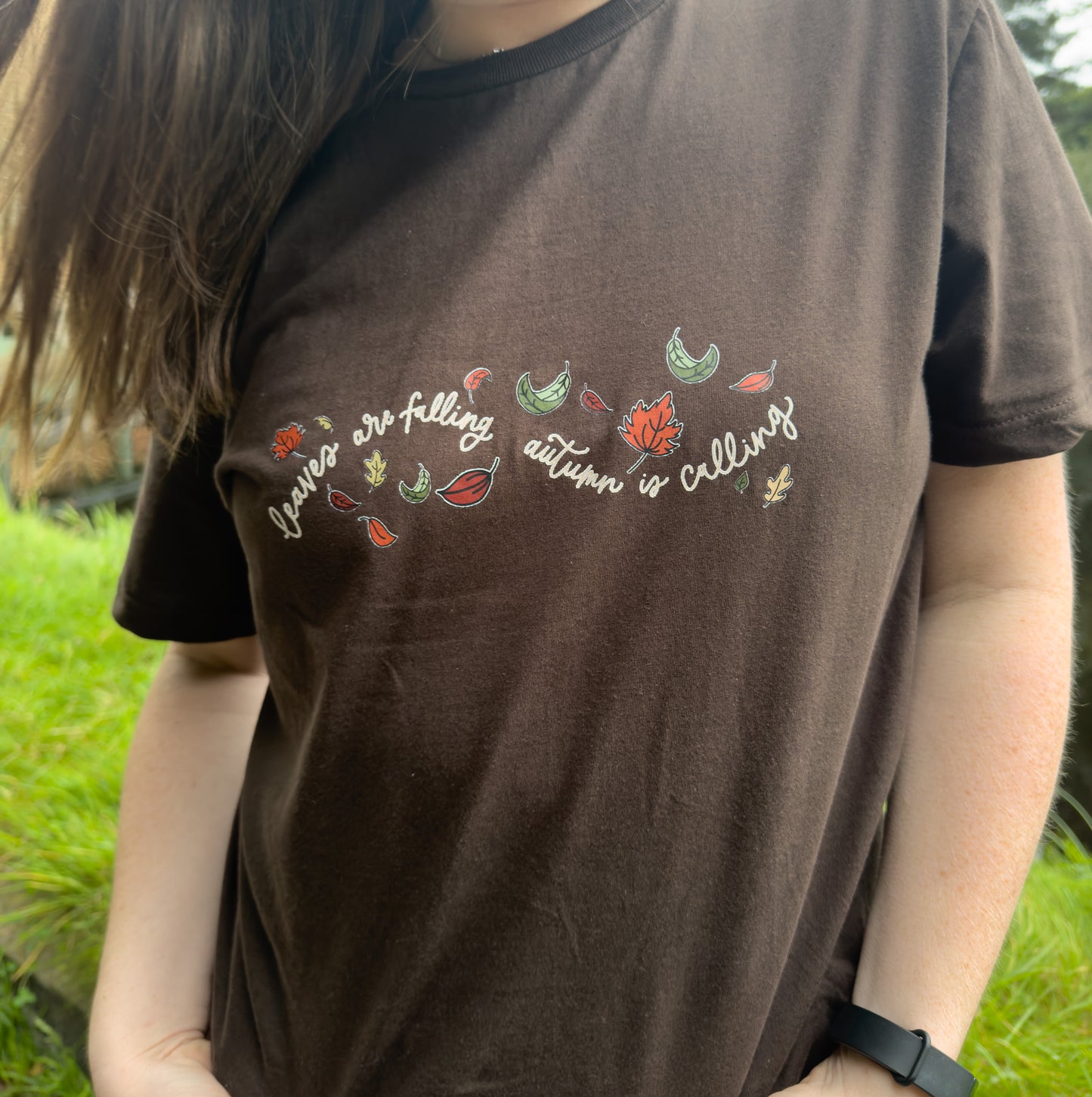 Leaves Are Falling, Autumn Is Calling T-Shirt, Brown T-Shirt, Autumn T-Shirt