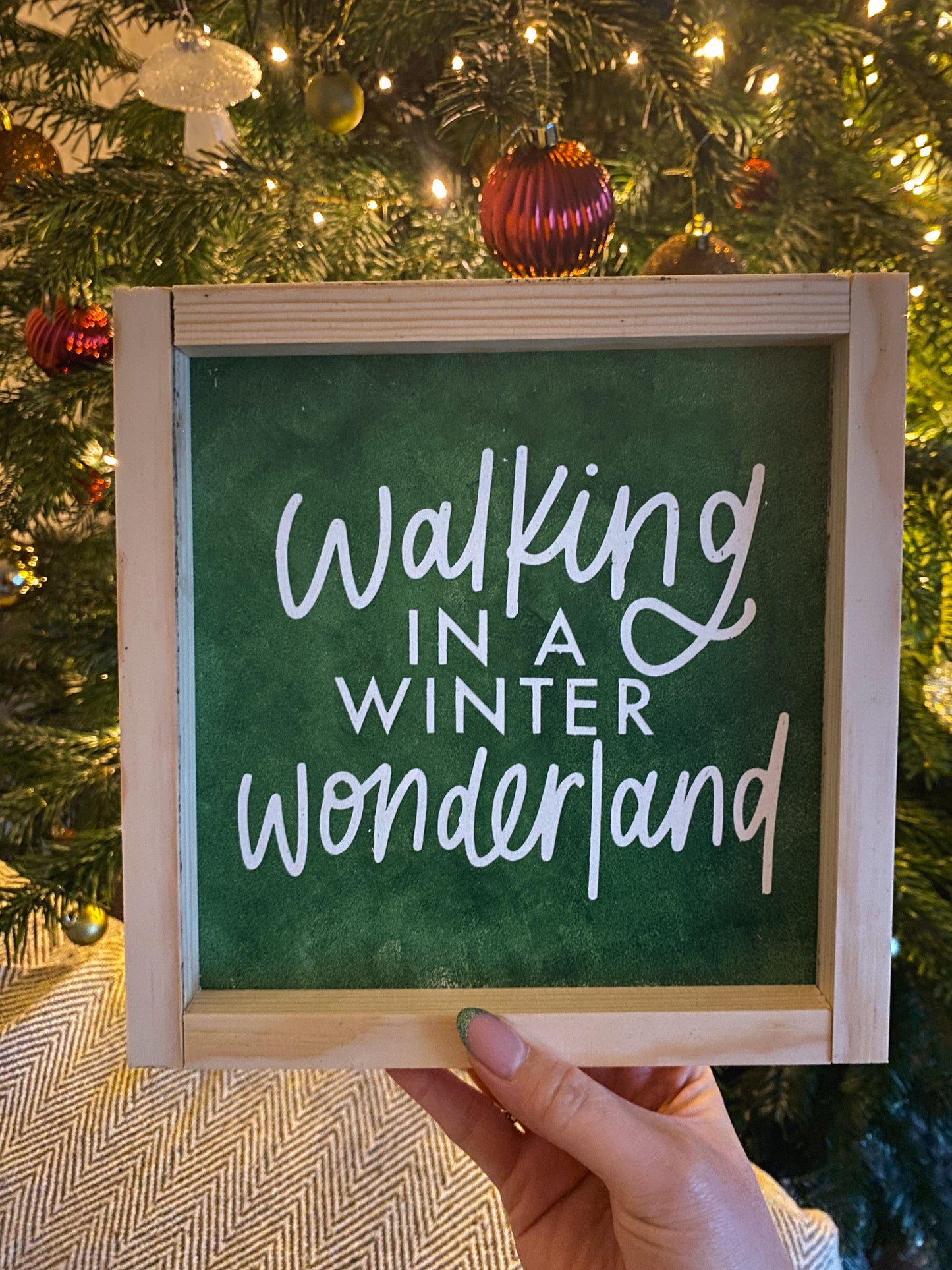 Walking In A Winter Wonderland, Wooden Sign, Handmade wooden Sign, Christmas Sign