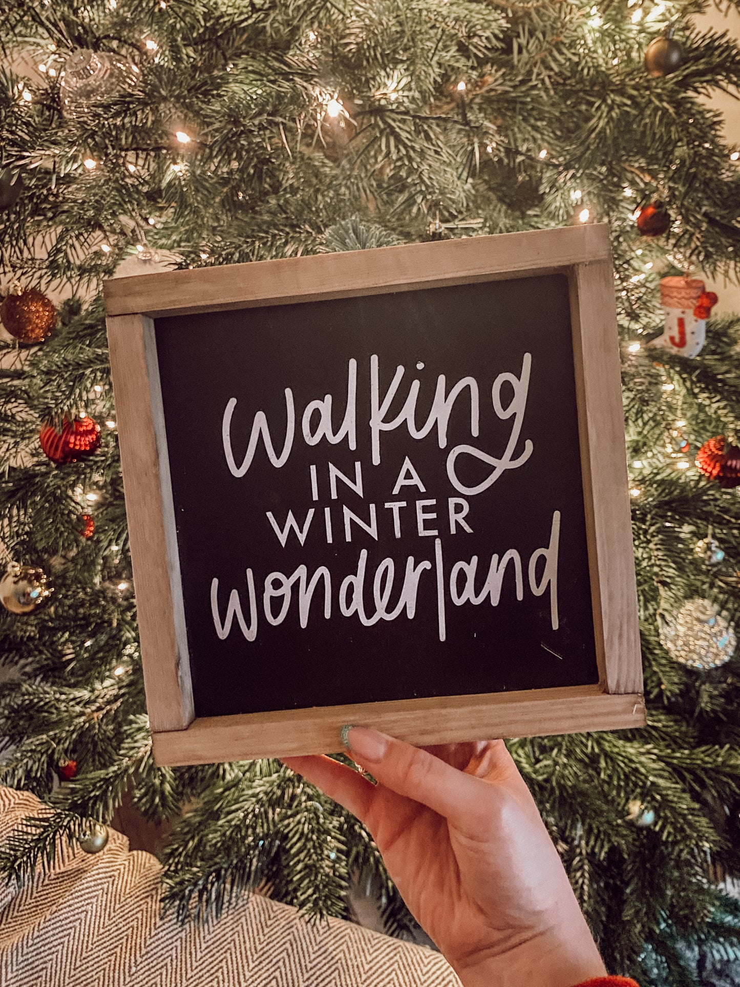 Walking In A Winter Wonderland, Wooden Sign, Handmade wooden Sign, Christmas Sign