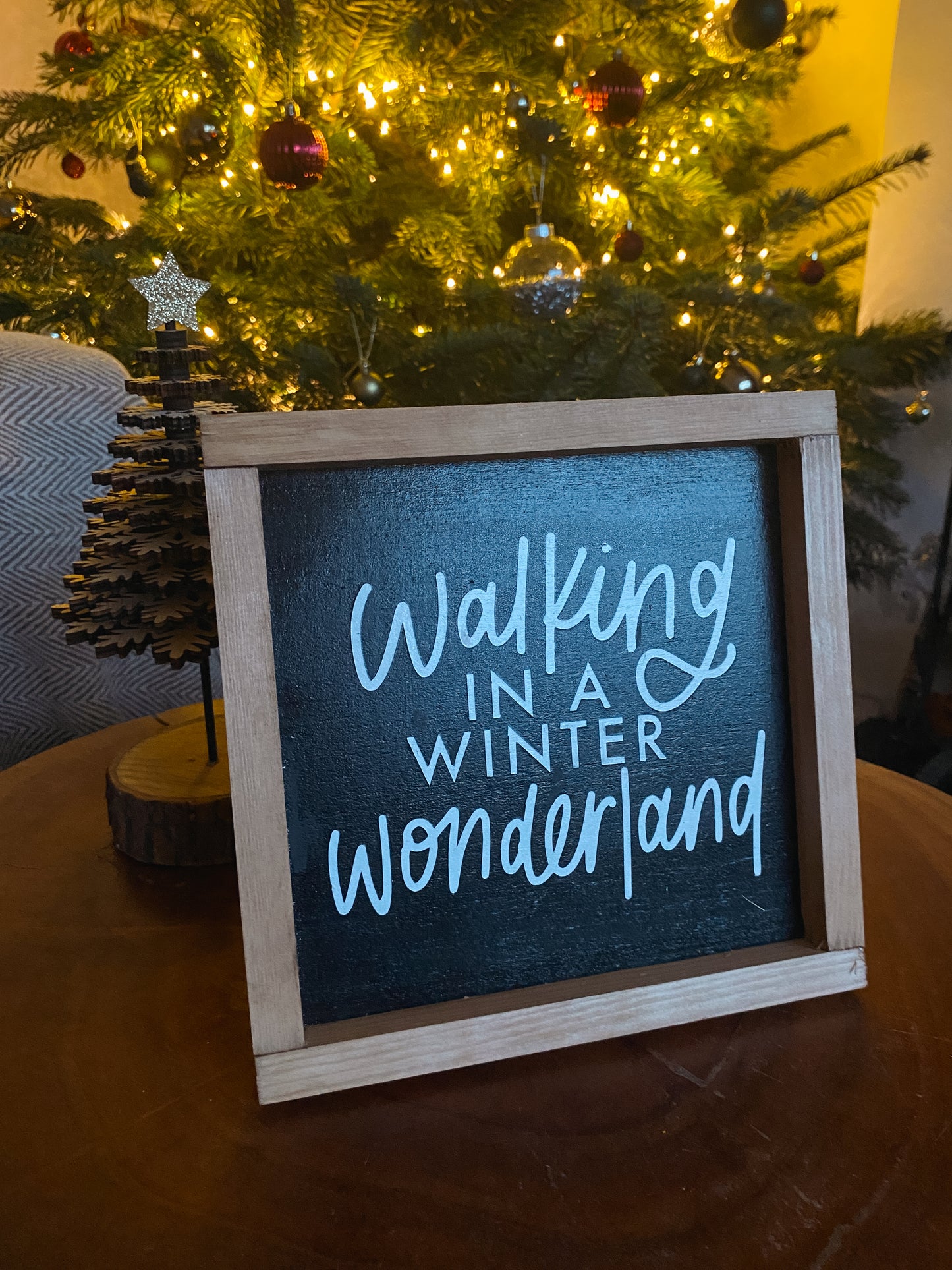 Walking In A Winter Wonderland, Wooden Sign, Handmade wooden Sign, Christmas Sign