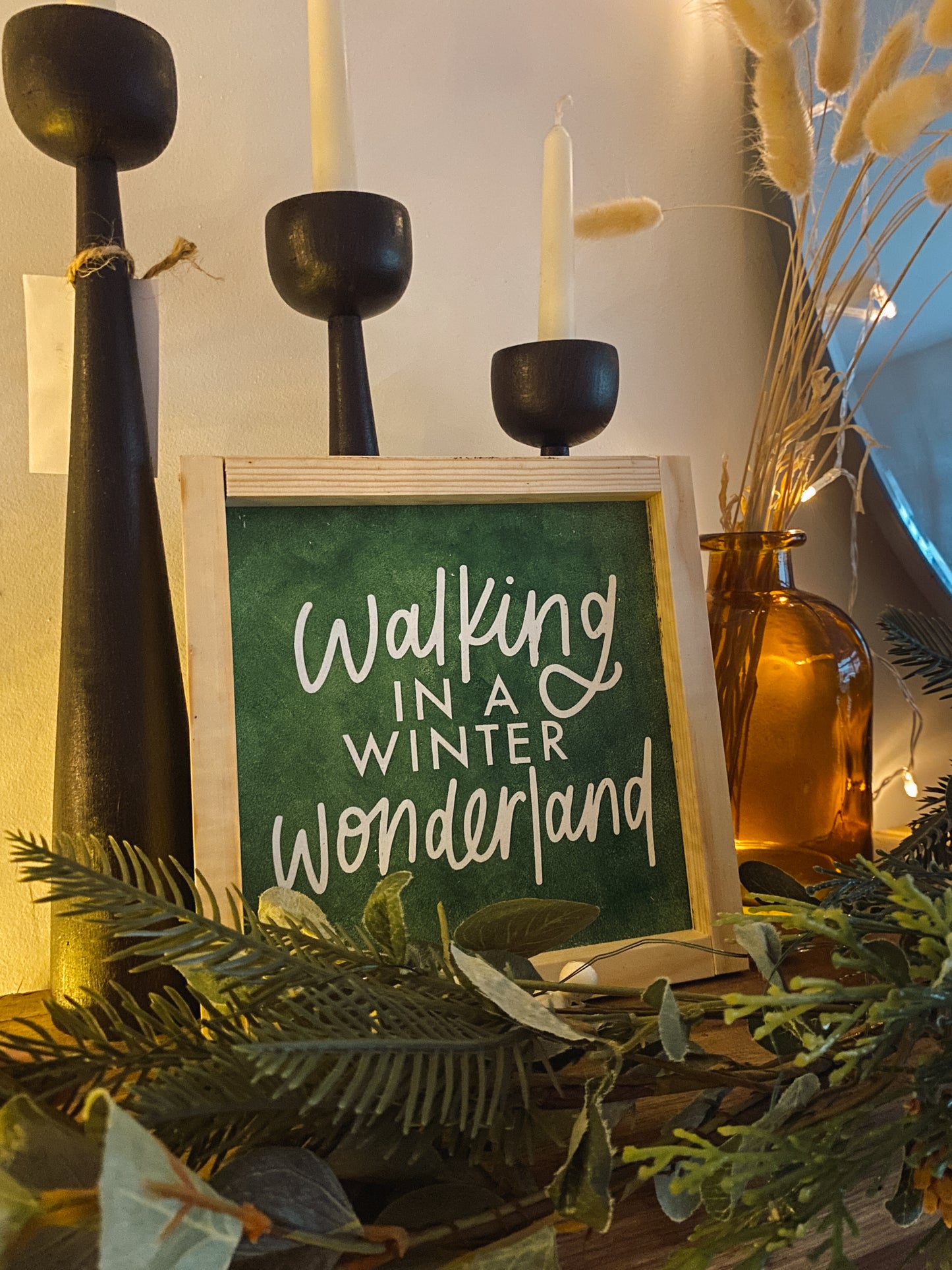 Walking In A Winter Wonderland, Wooden Sign, Handmade wooden Sign, Christmas Sign