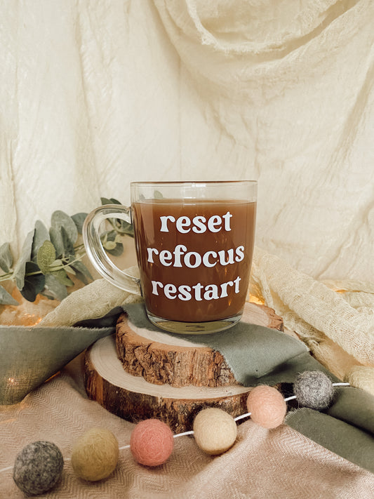 Reset Refocus Restart Mug